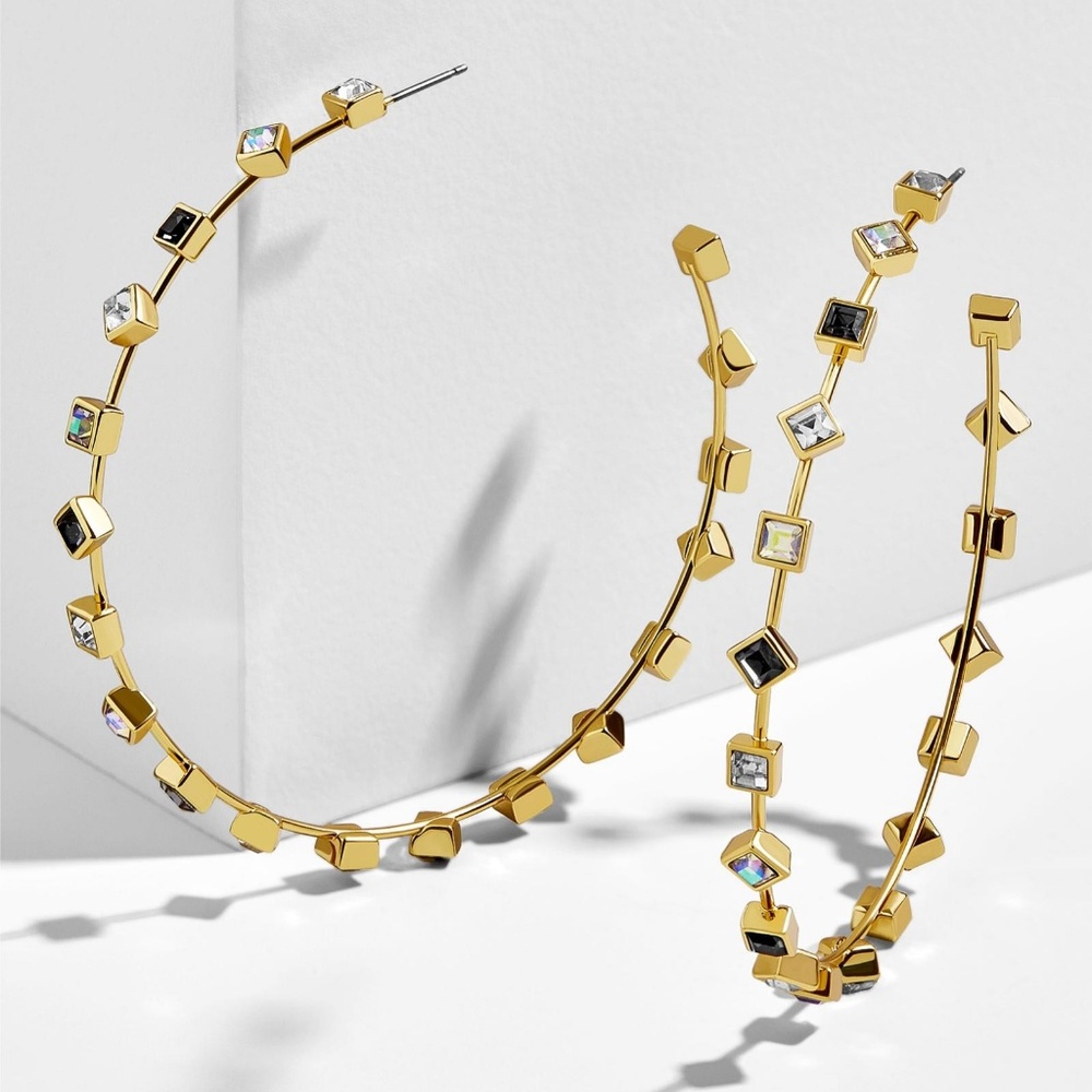 Baublebar Elise rhinestone hoop earrings